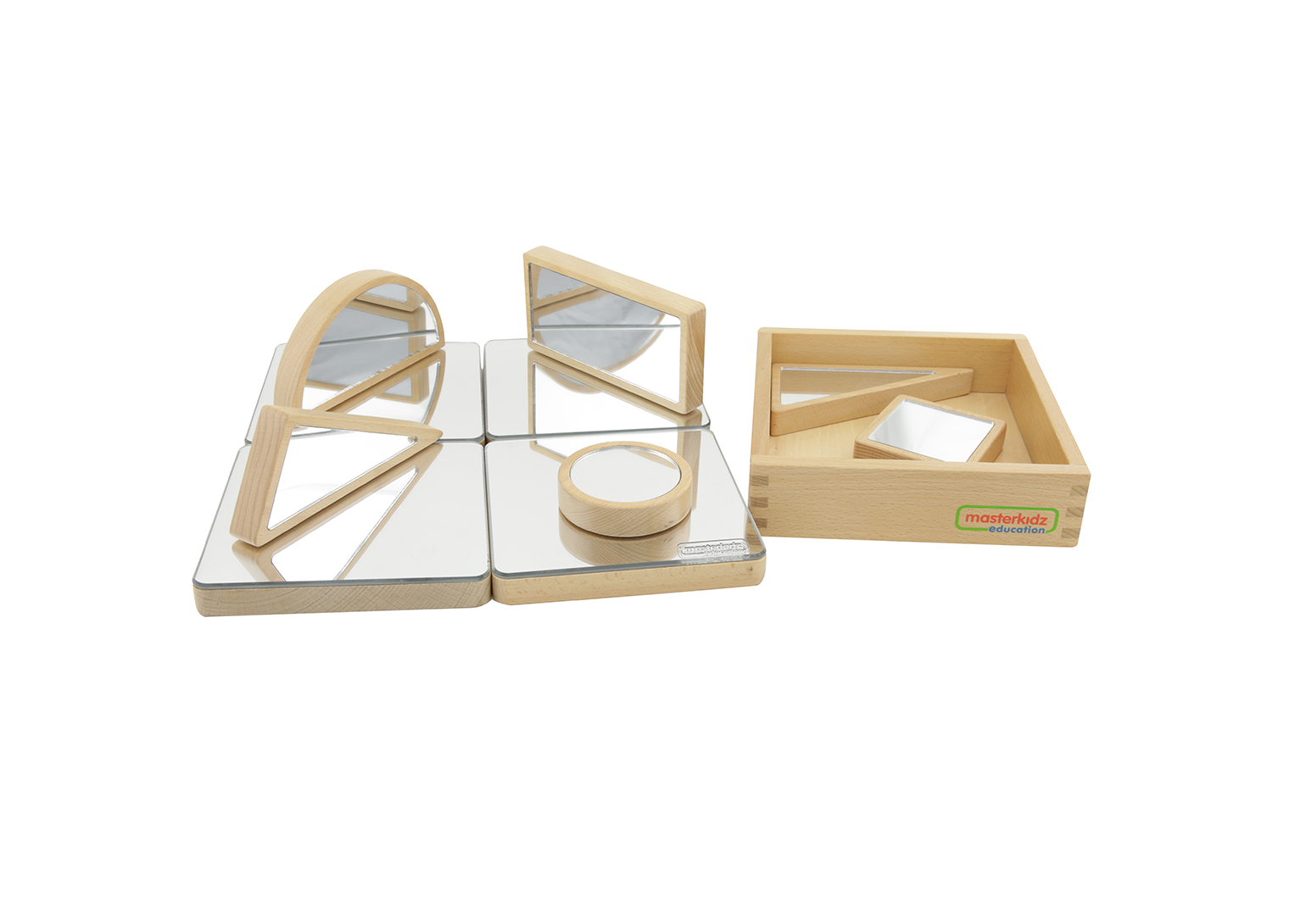6-piece Mirror Block and Dry Erase Block Set